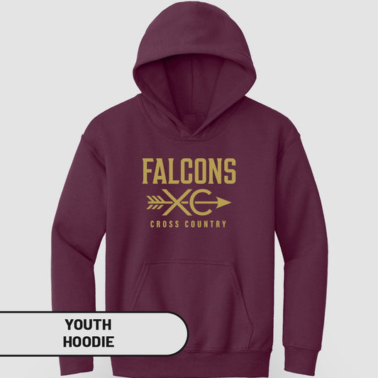 Falcons Cross Country XC Youth Hoodie