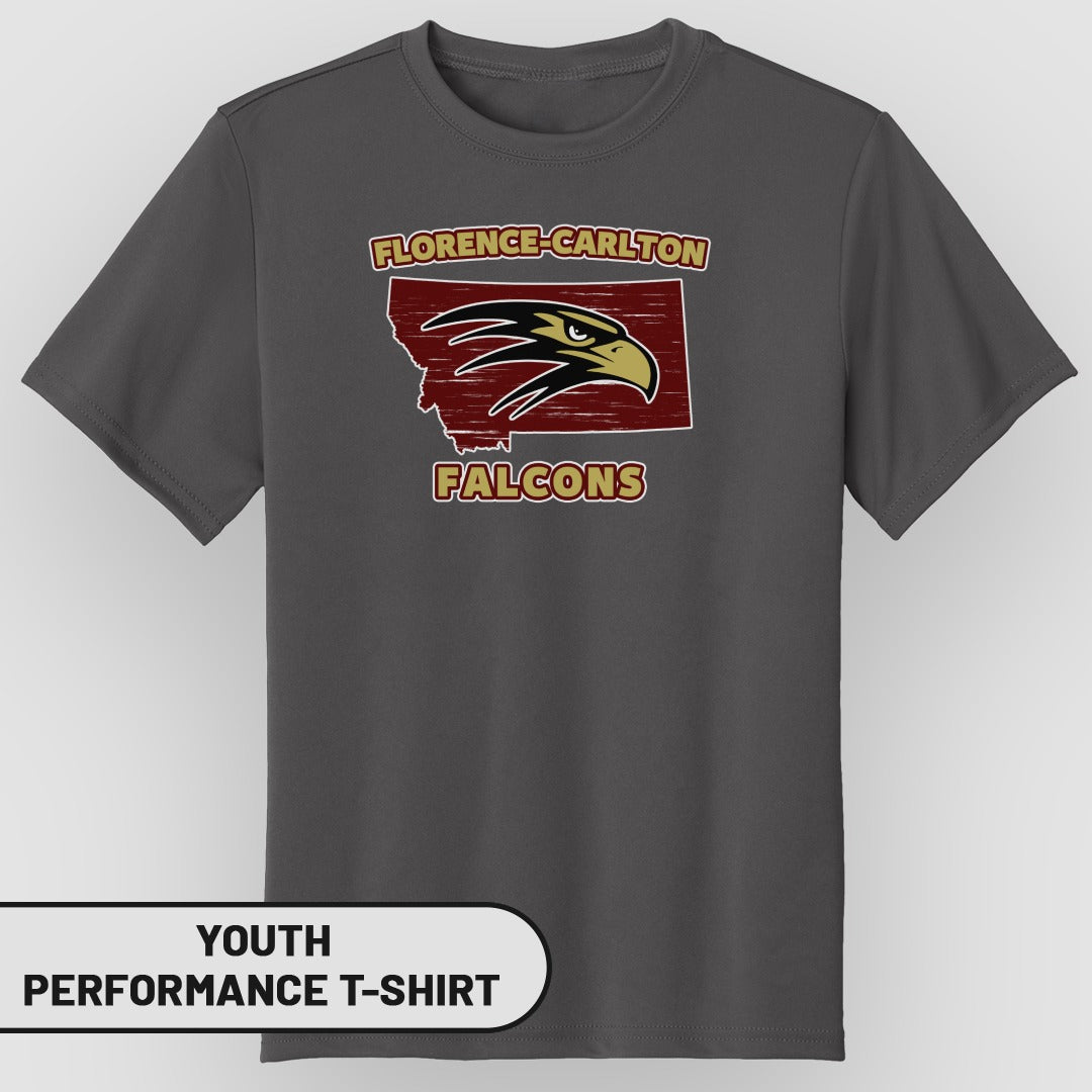 Florence-Carlton Falcons Youth Performance T-Shirt
