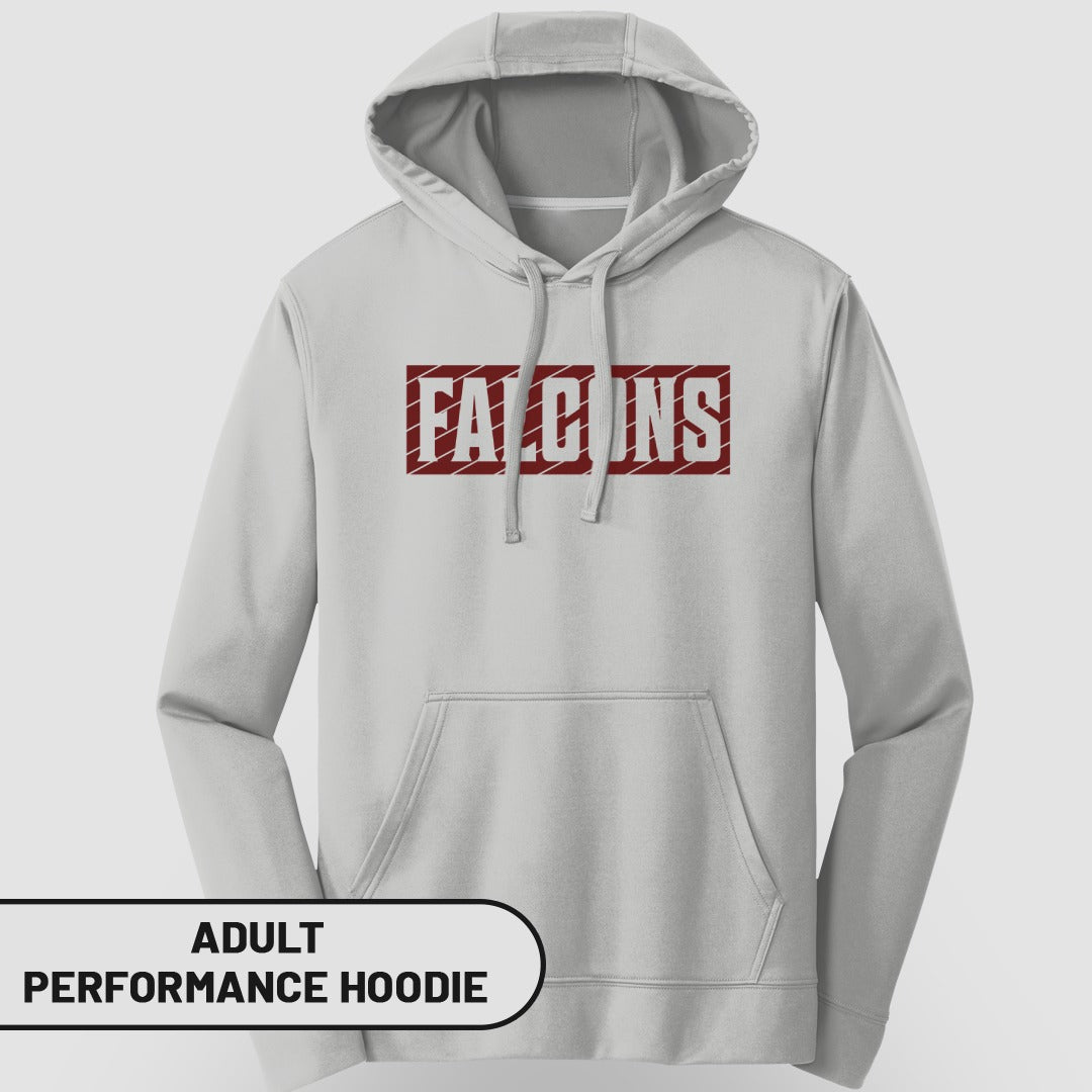 Falcons Logo Adult Performance Hoodie