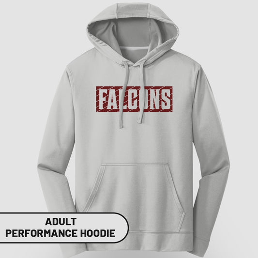 Falcons Logo Adult Performance Hoodie