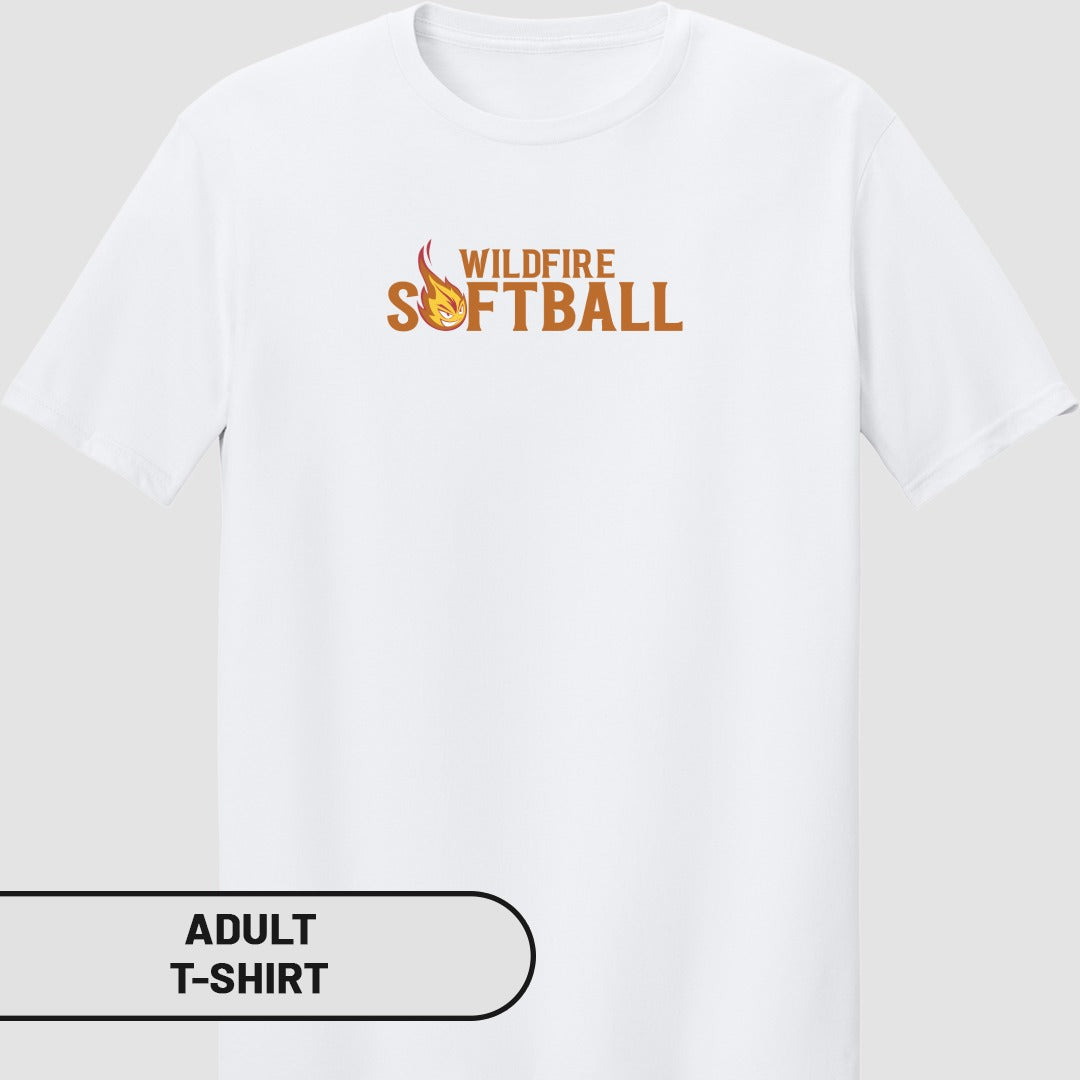 Wildfire Softball Graphic Design Adult T-Shirt