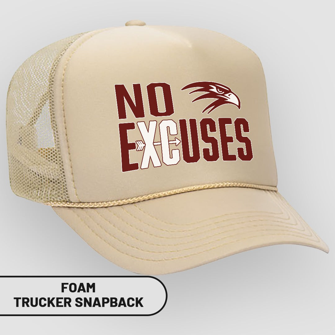 No Excuses Mesh Back Foam Trucker Snapback Cap