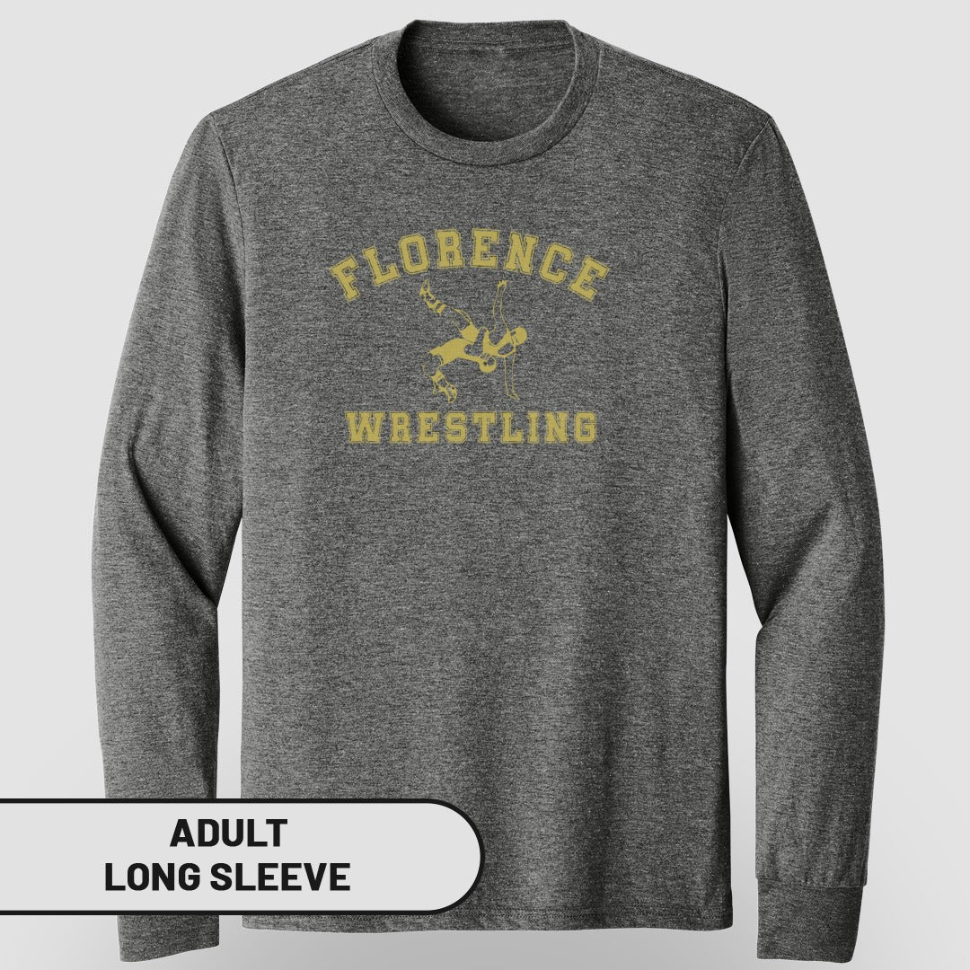 Florence Wrestling Graphic Adult Long Sleeve Shirt