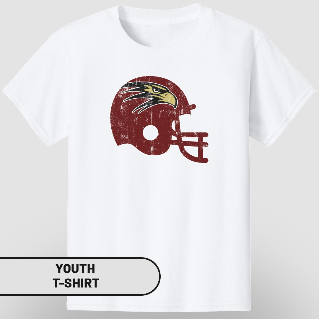 Distressed Helmet Graphic Design Youth T-shirt