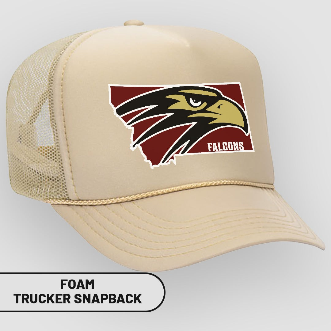 Falcons Graphic Foam Trucker Snapback Hat for Fans