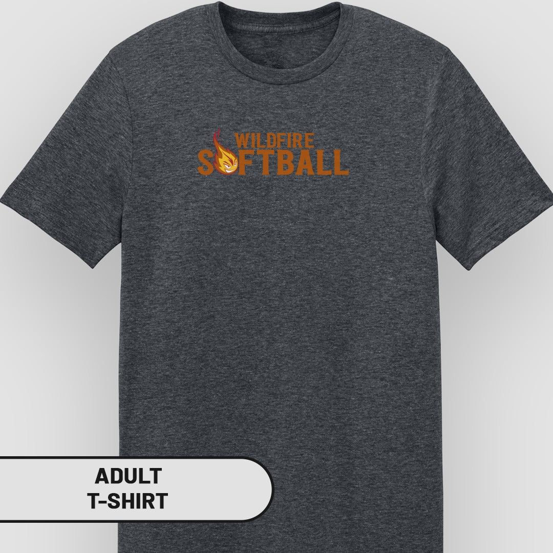 Wildfire Softball Graphic Print Adult T-Shirt