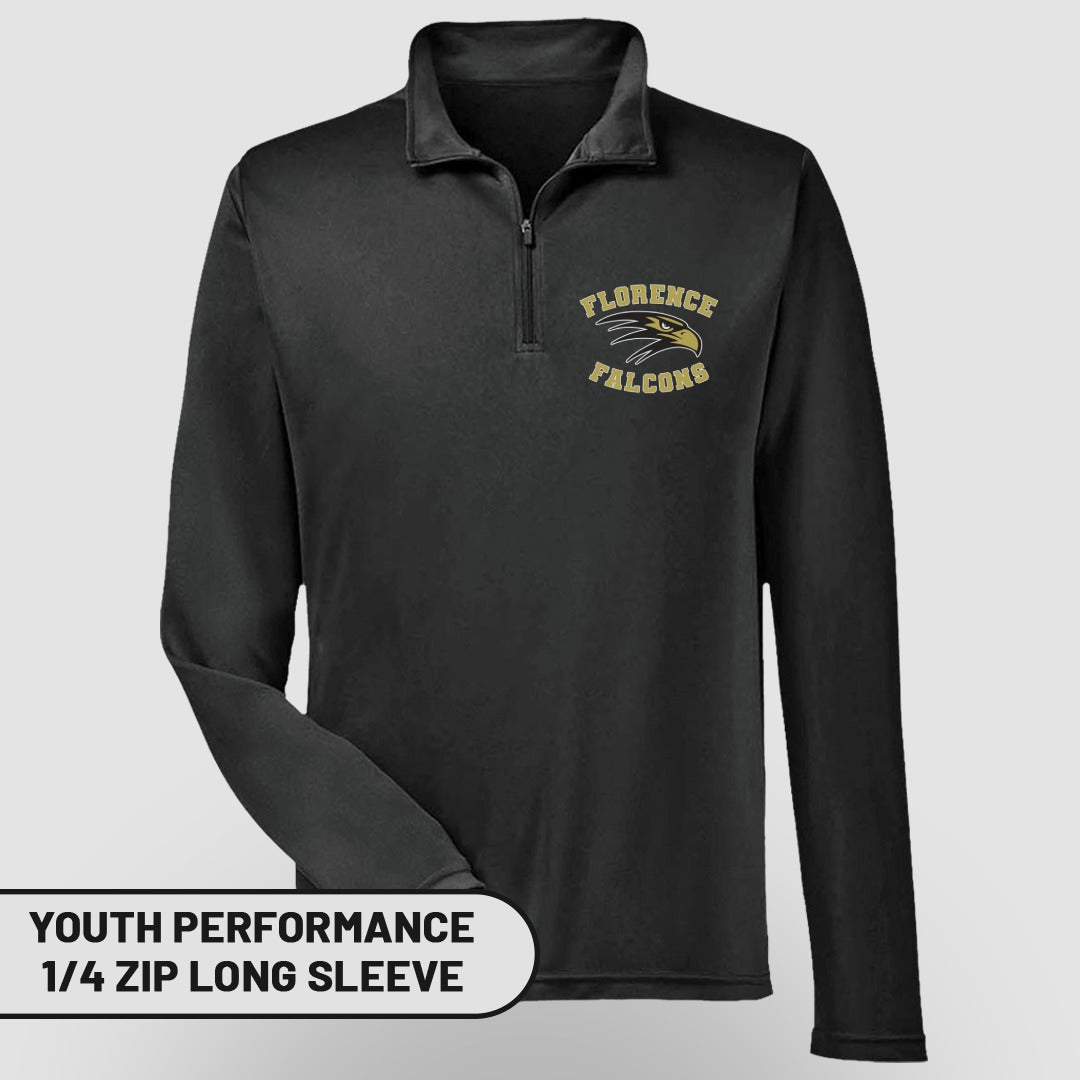 Youth Performance 1/4 Zip Long Sleeve Shirt