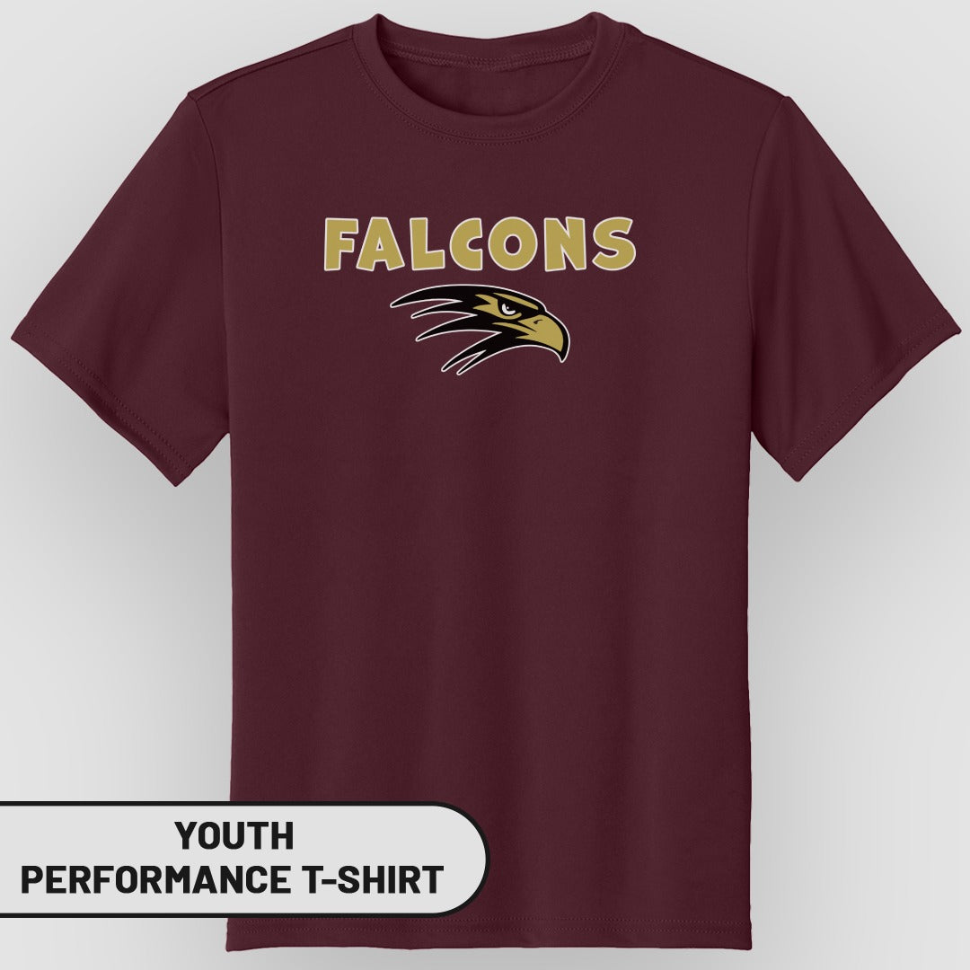 Falcons Youth Performance T-Shirt with Logo