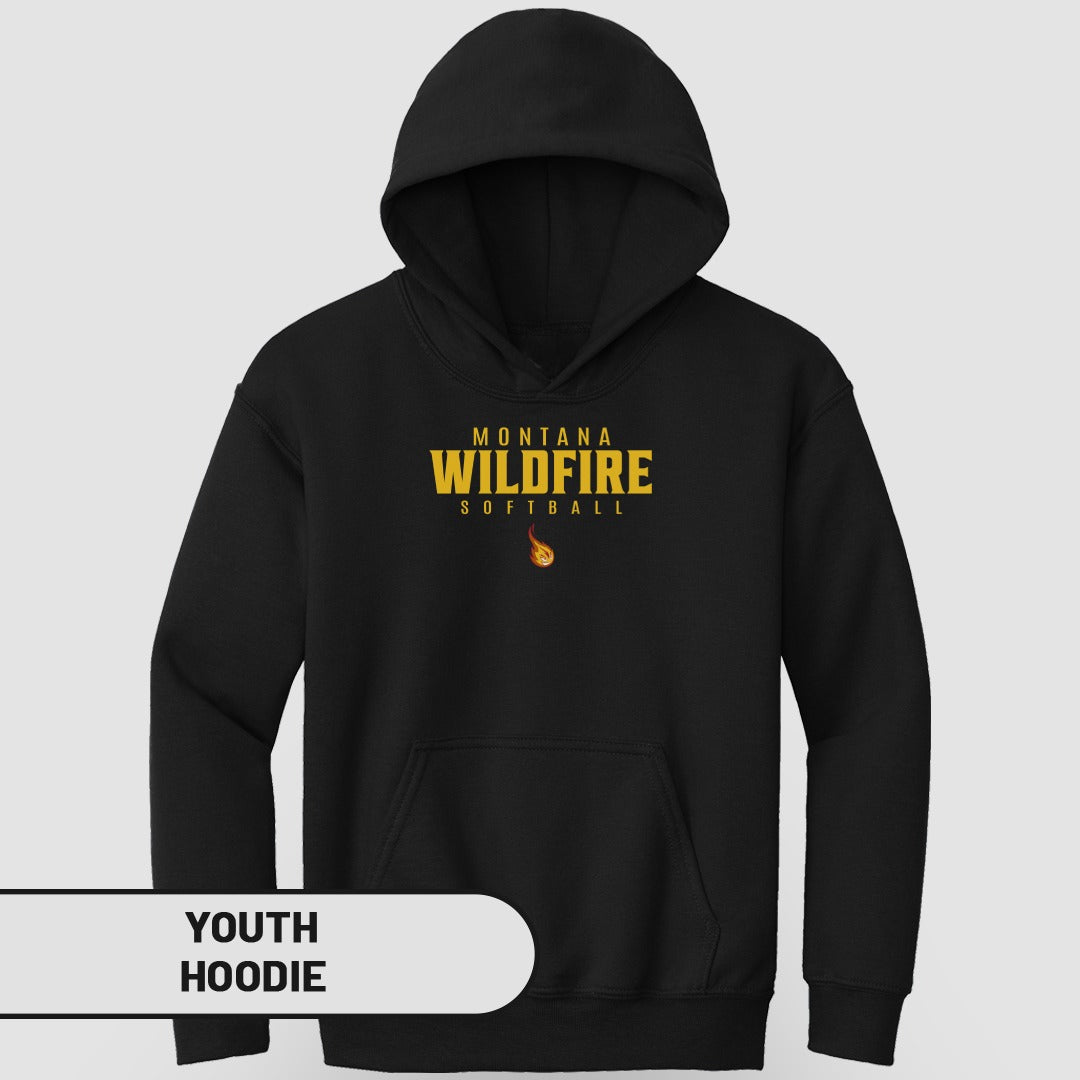 Montana Wildfire Softball Hooded Sweatshirt Hoodie