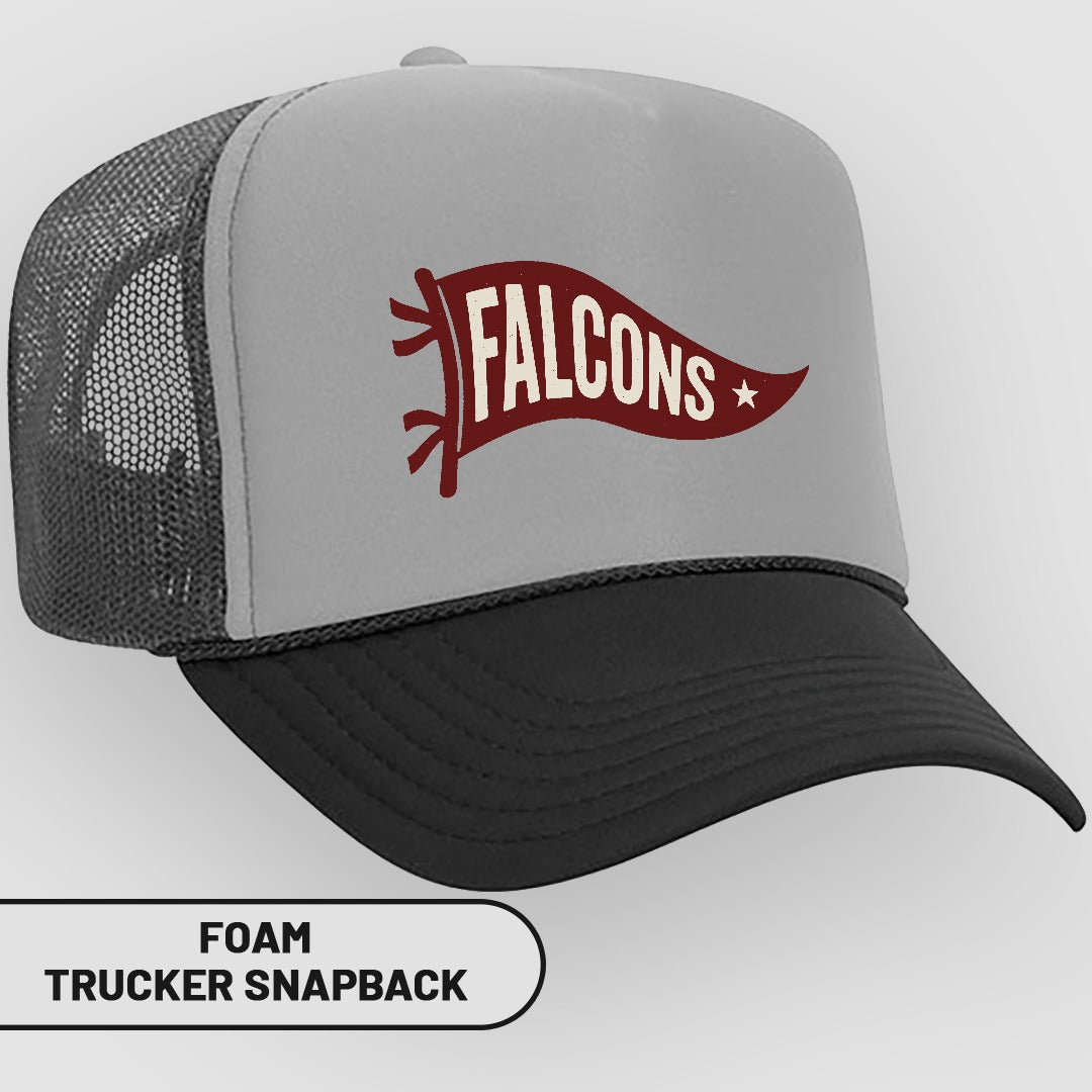 Falcons Logo Foam Trucker Snapback Hat Sports Cap