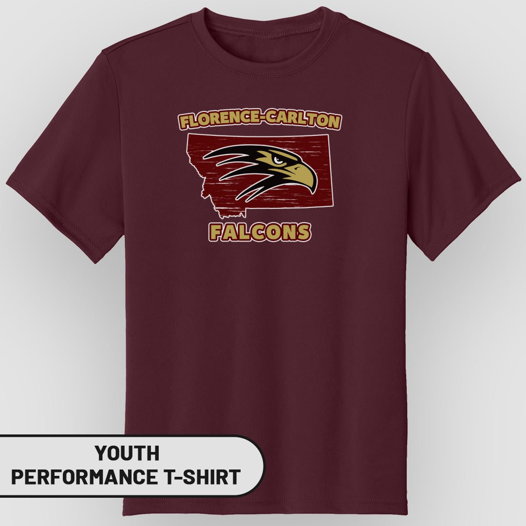 Florence-Carlton Falcons Youth Performance T-Shirt