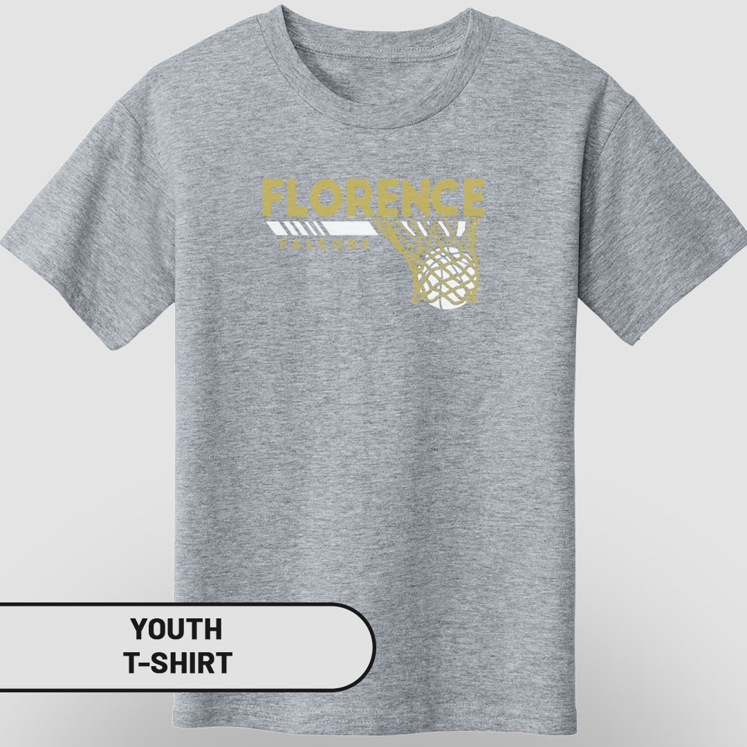 Florence Falcons Youth Basketball Themed T-Shirt