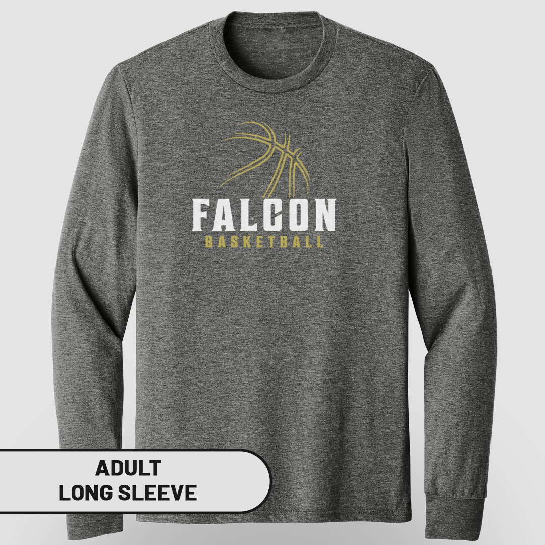 Falcon Basketball Graphic Adult Long Sleeve Shirt