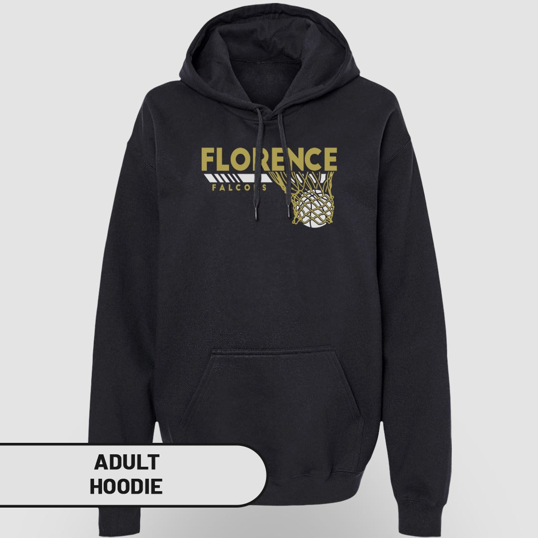 Florence Falcons Graphic Black Adult Hoodie
