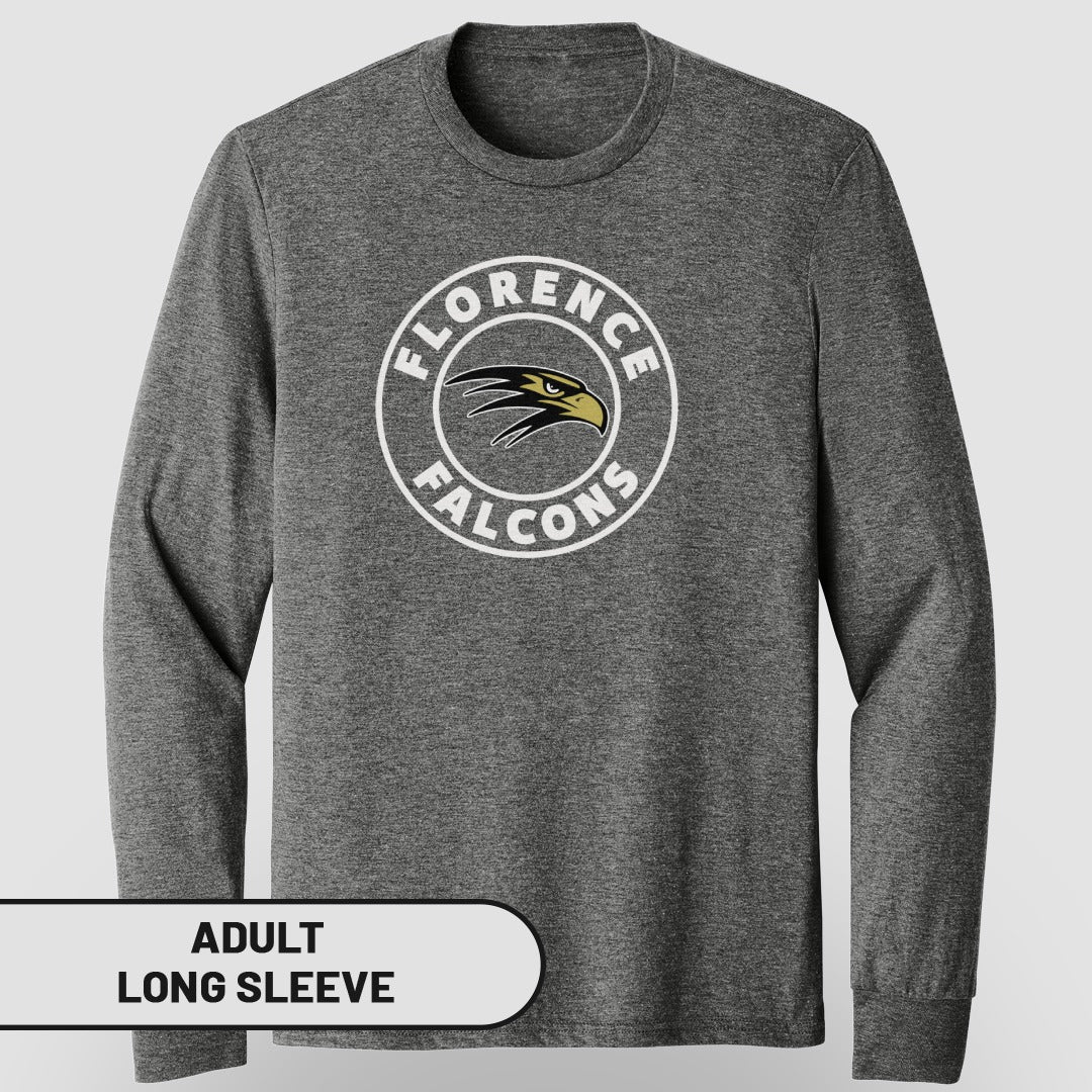 Florence Falcons Logo Adult Long Sleeve Shirt