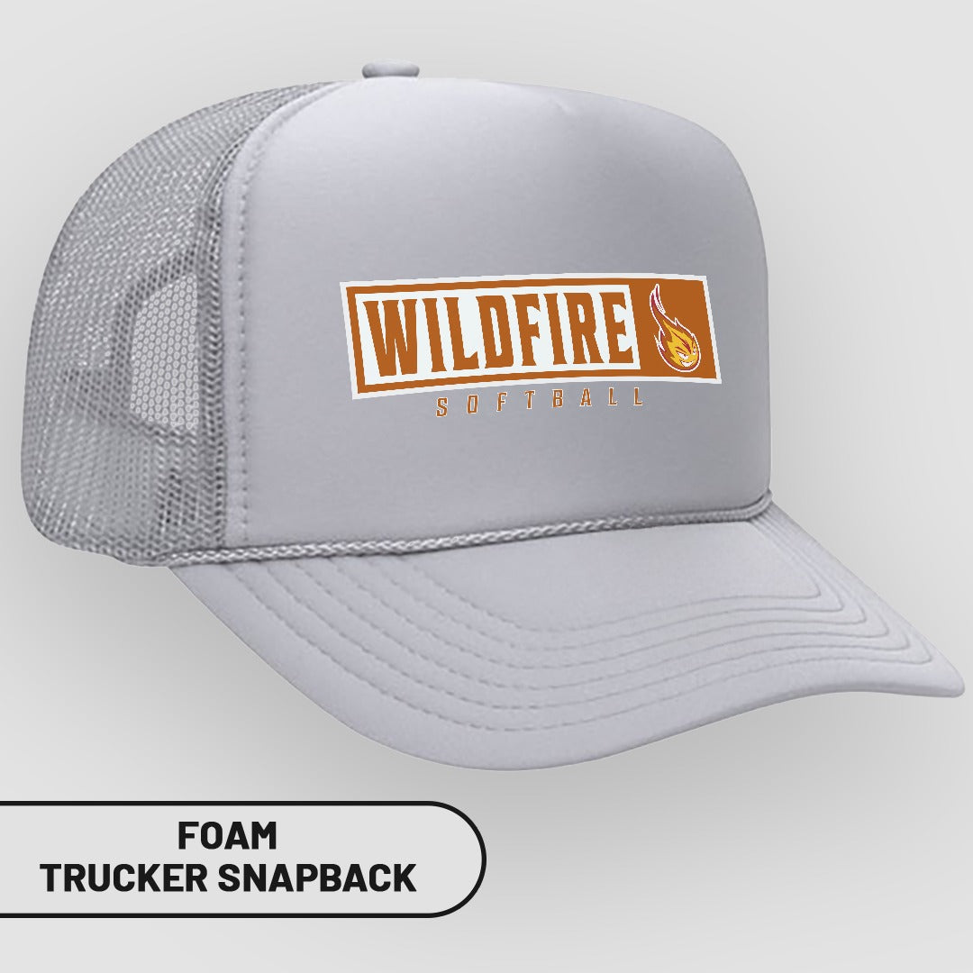Wildfire Softball Foam Trucker Snapback Hat