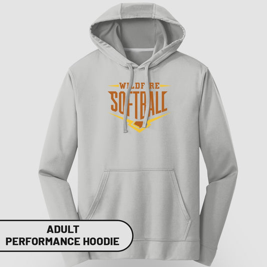 WildFire Softball Logo Adult Performance Hoodie