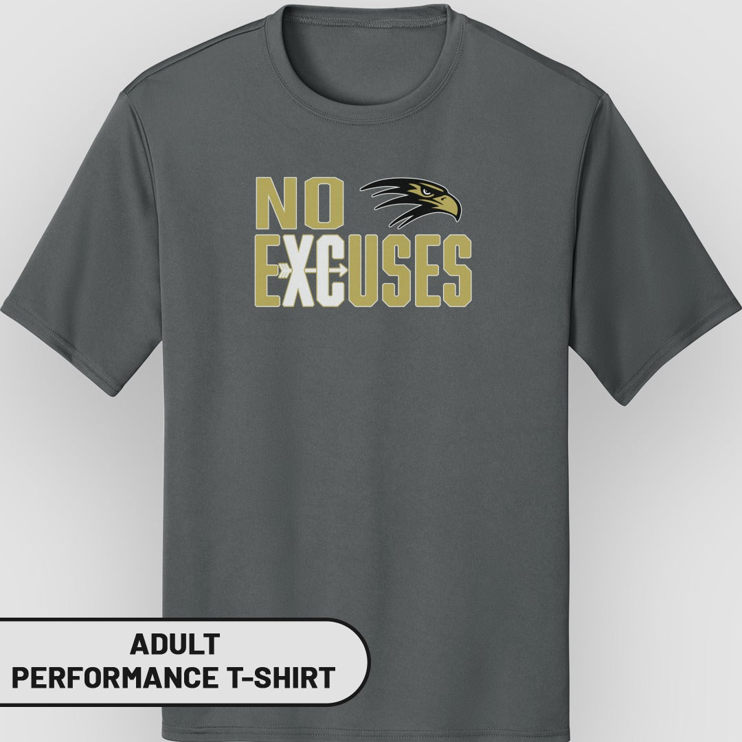 NO EXCUSES Adult Performance T-Shirt Product
