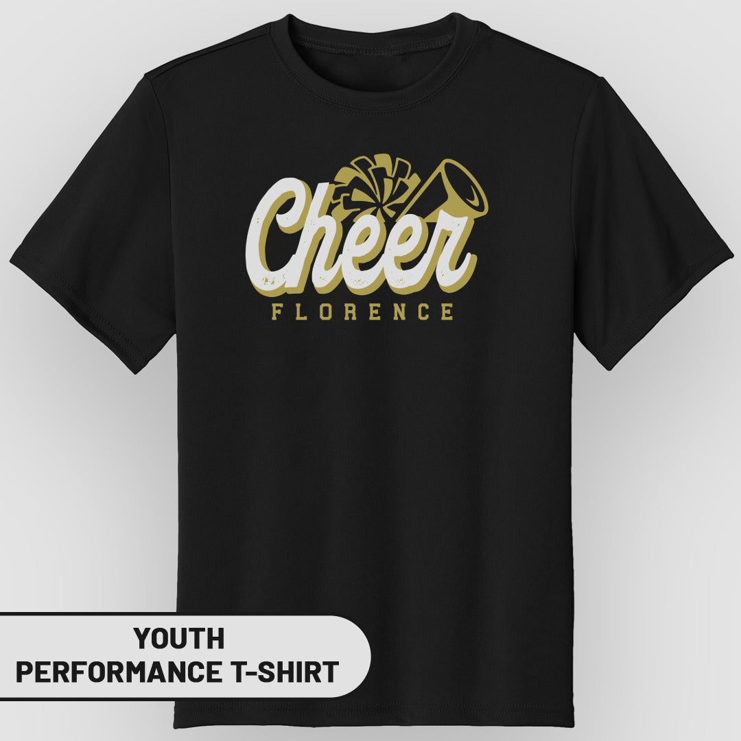 Cheer Florence Youth Performance T-Shirt