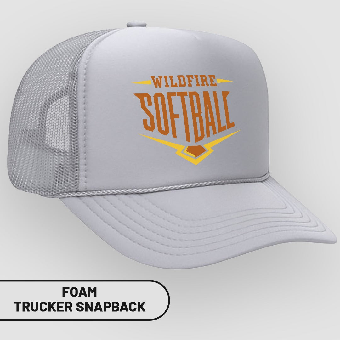 Wildfire Softball Foam Trucker Snapback Hat