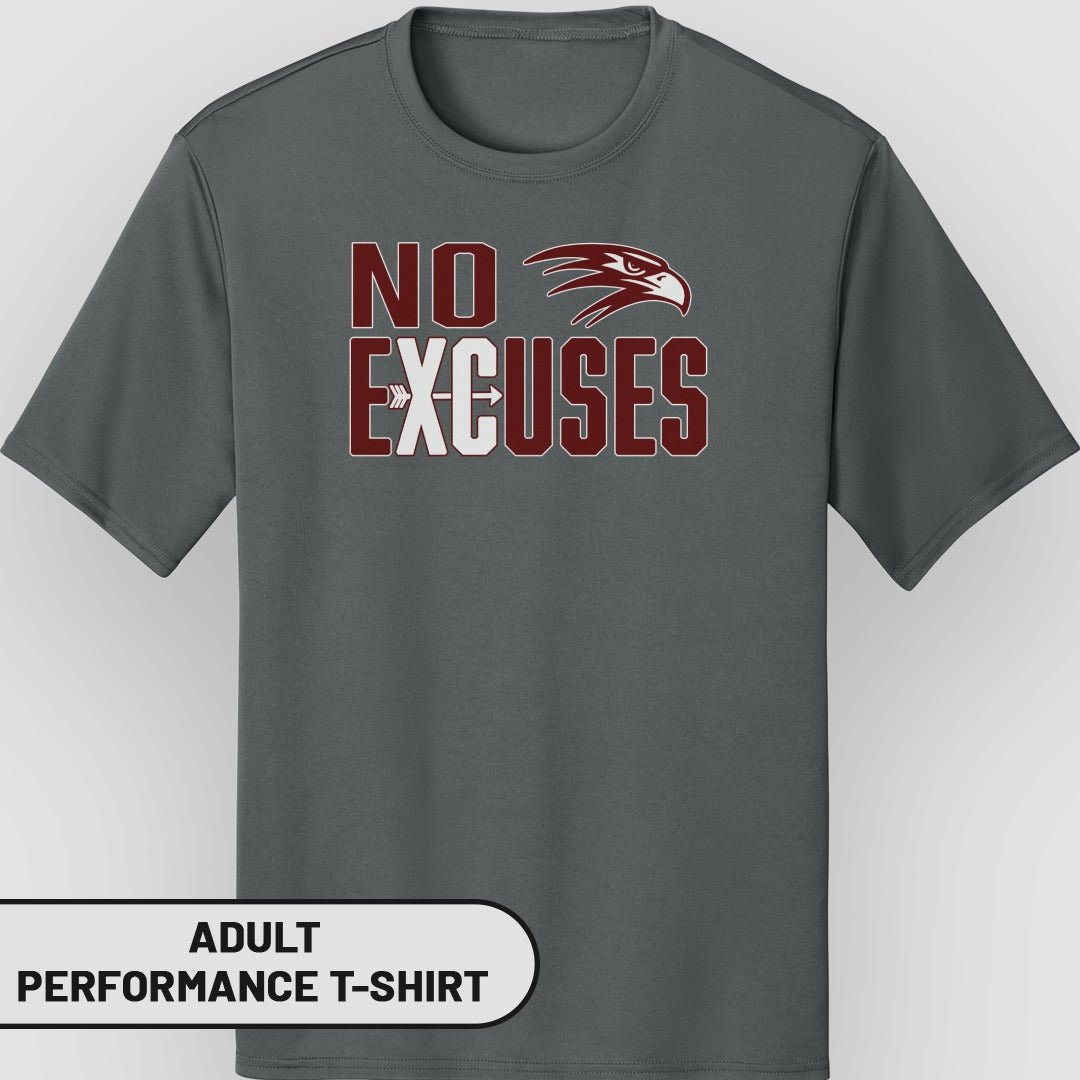 No Excuses Adult Performance T-Shirt Product