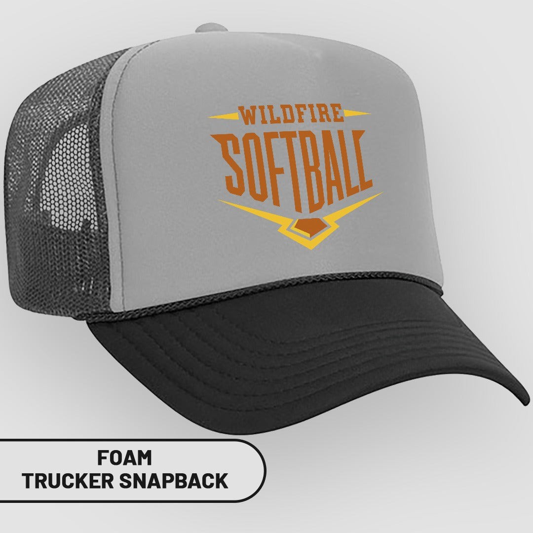 Wildfire Softball Foam Trucker Snapback Hat
