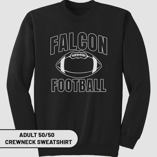 Falcon Football Adult 50/50 Crewneck Sweatshirt