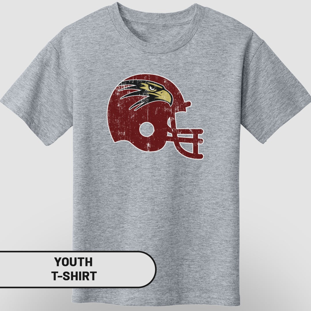 Vintage Football Helmet Graphic Youth T-Shirt