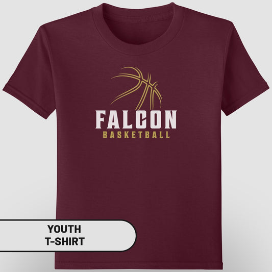 Falcon Basketball Graphic Design Youth T-Shirt