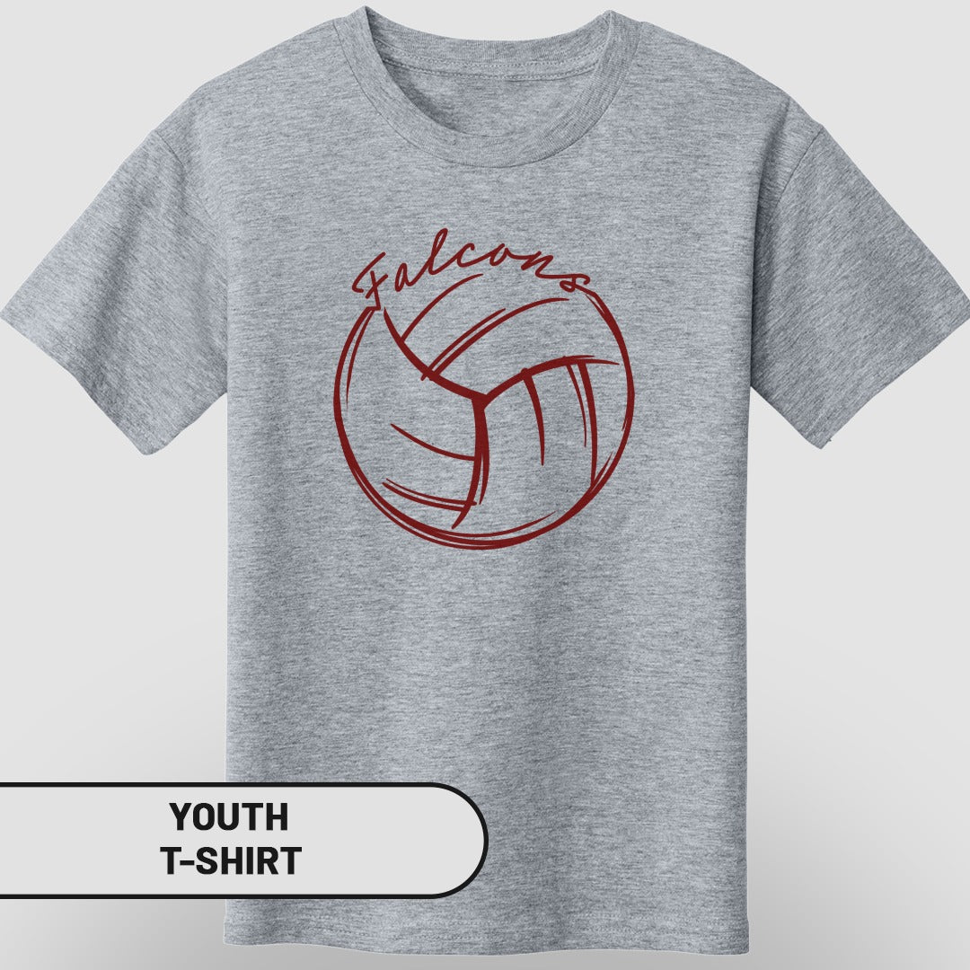 Falcons Volleyball Graphic Youth T-Shirt
