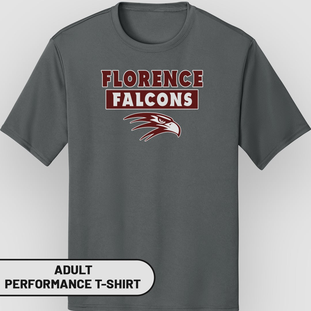 Florence Falcons Adult Performance T-shirt