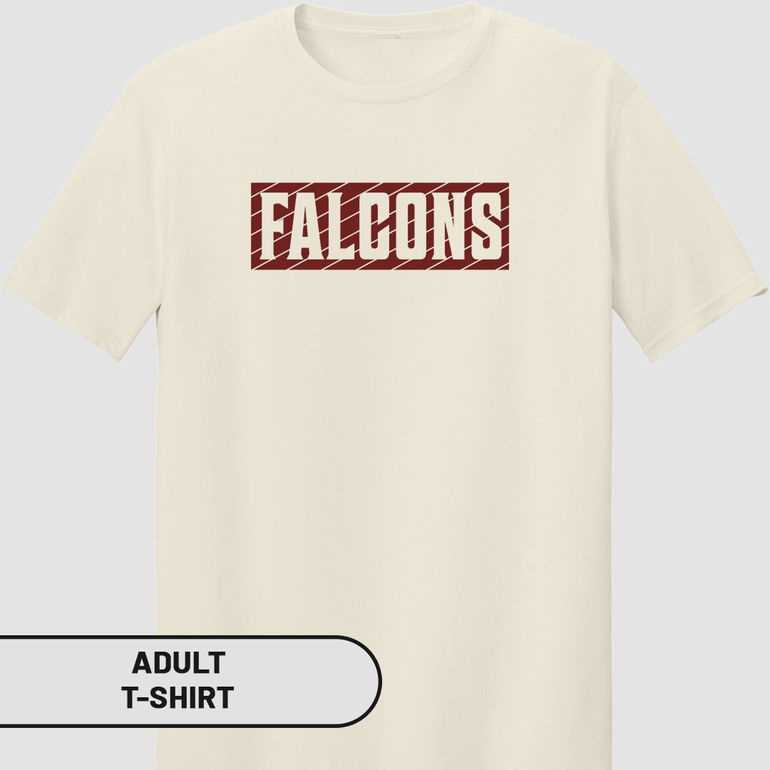 Falcons Graphic Print Adult T-Shirt for Sports Fans