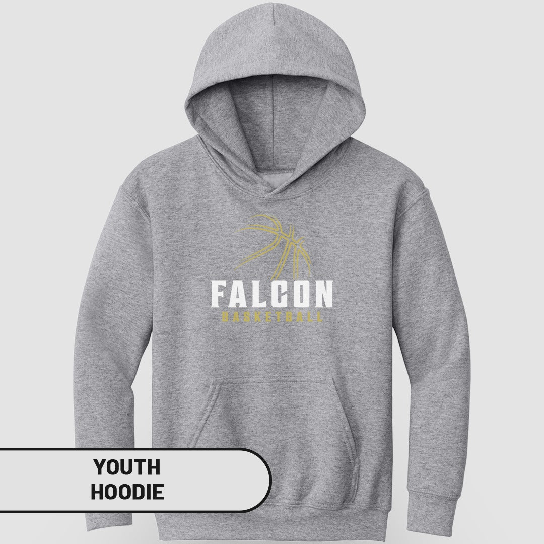 Falcon Basketball Gray Youth Hoodie Product