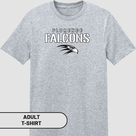 Florence Falcons Logo Printed Adult T-Shirt