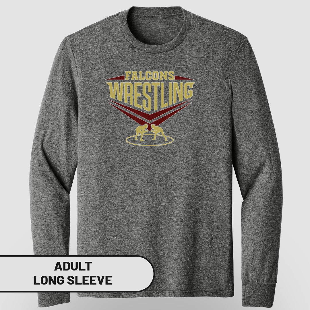 Falcons Wrestling Adult Long Sleeve Shirt for Fans
