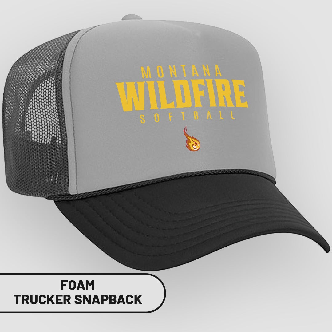 Montana Wildfire Softball Foam Trucker Snapback