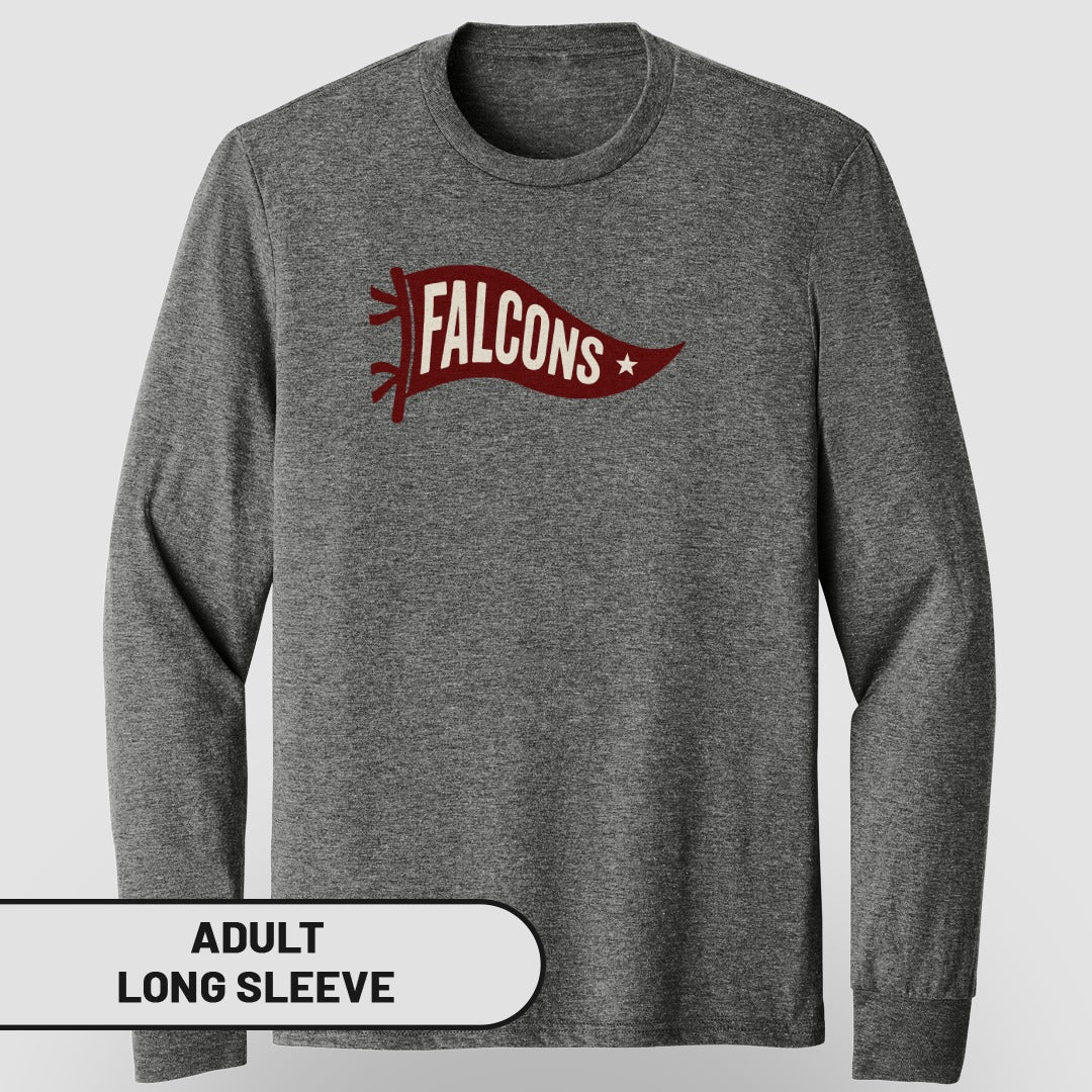 Falcons Adult Long Sleeve Shirt Casual Wear Apparel