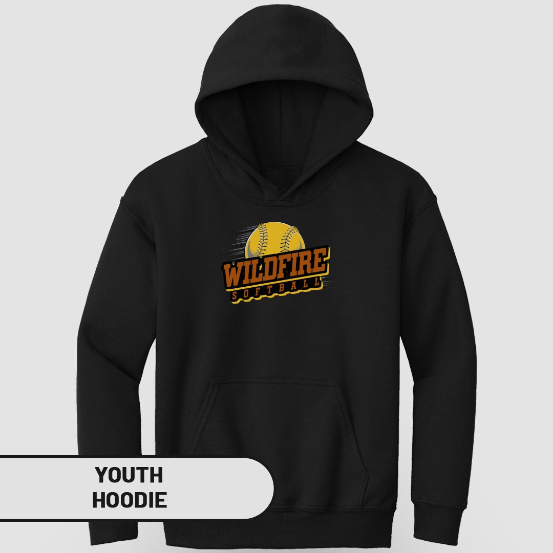 Wildfire Softball Logo Printed Warm Youth Hoodie