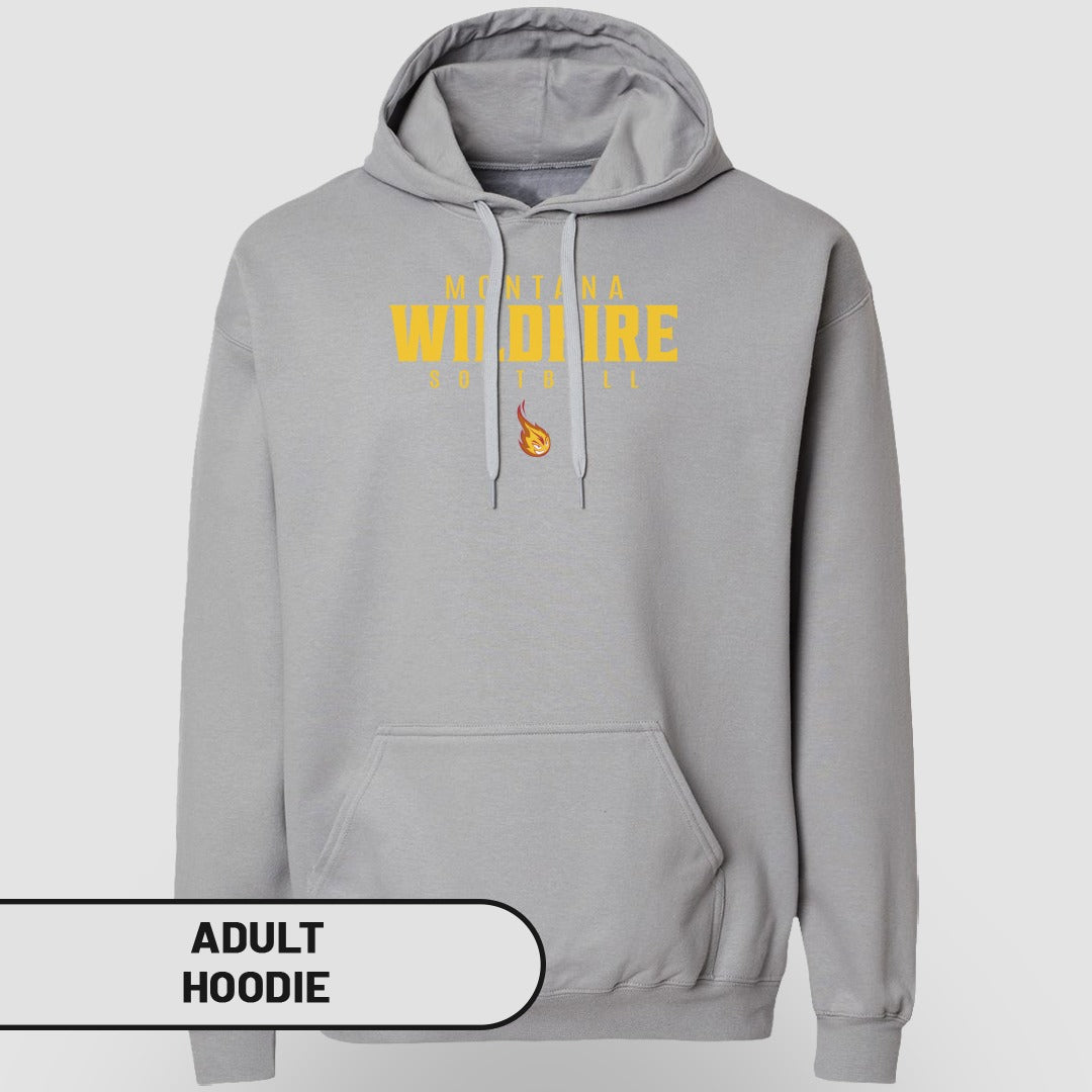 Montana Wildfire Softball Adult Hoodie