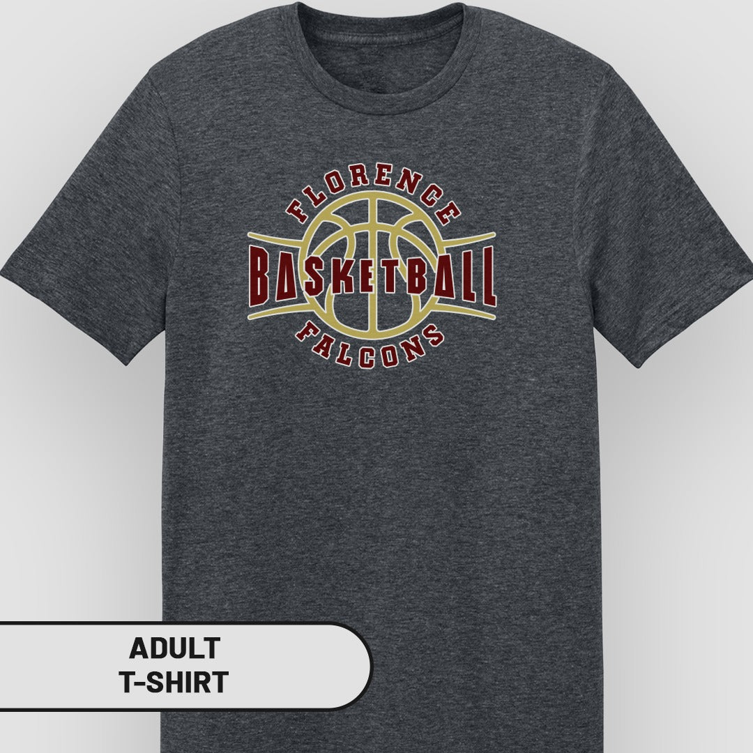 Florence Falcons Basketball Graphic Adult T-Shirt