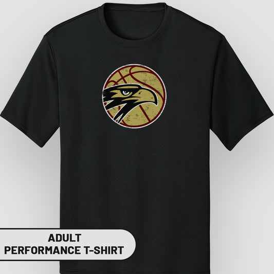 Vintage Basketball Eagle Graphic Adult T-Shirt