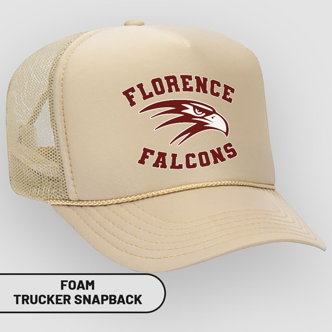 Florence Falcons Foam Trucker Snapback Hat Classic Style