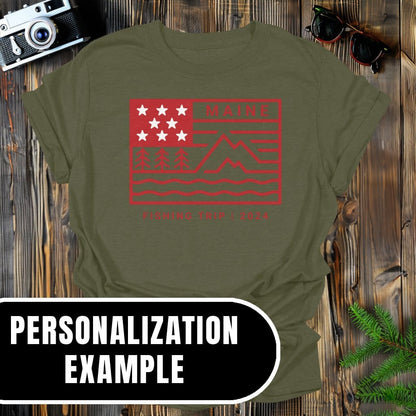 MyDesigns Physical Item Personalized Mountain Flag T-Shirt