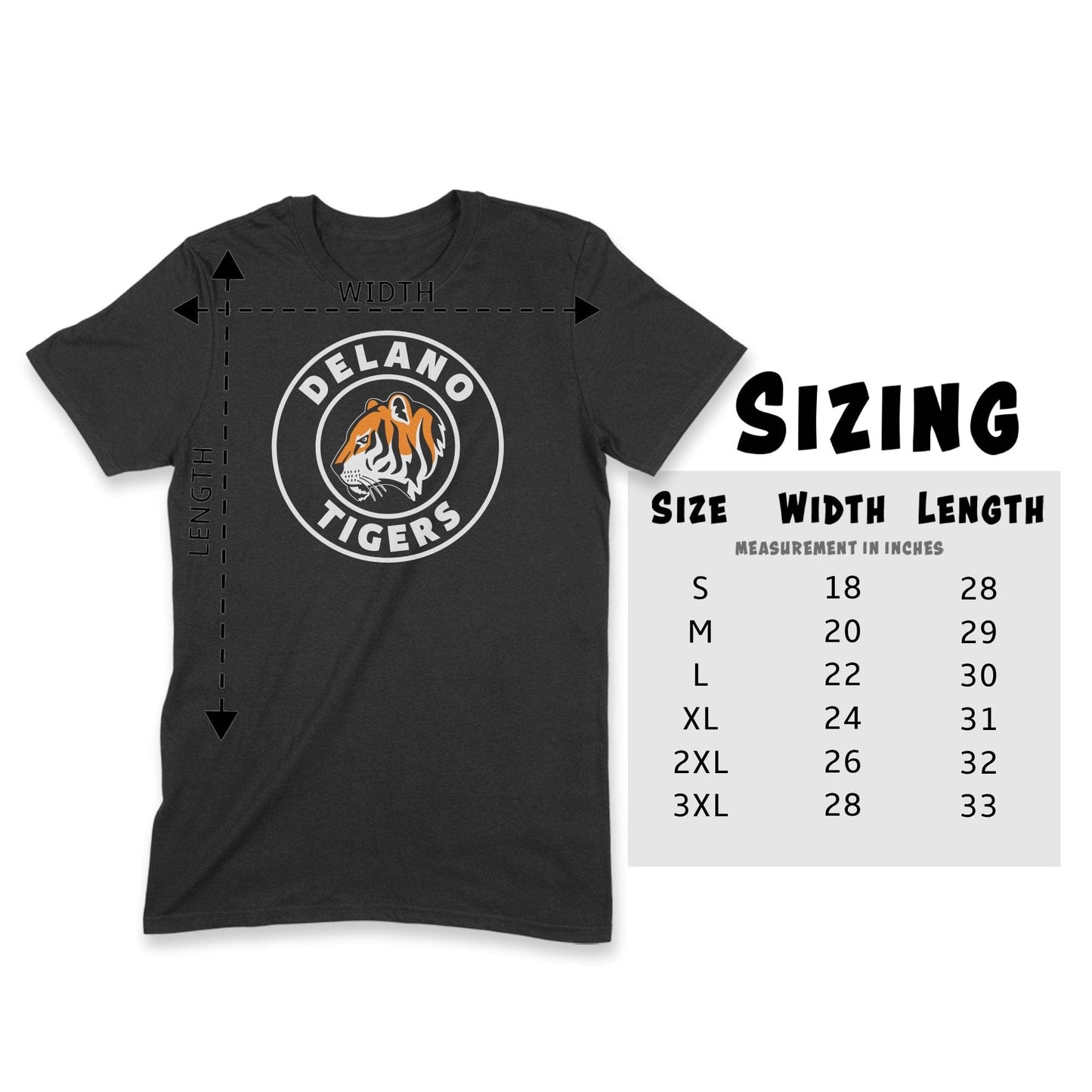 MyDesigns Physical Item Stoic Delano Tigers Circle Adult T-Shirt