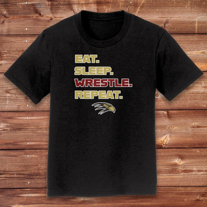 Infinity Design Co Youth Clothing Youth  - Eat, Sleep, Wrestle, Repeat | FYW-002