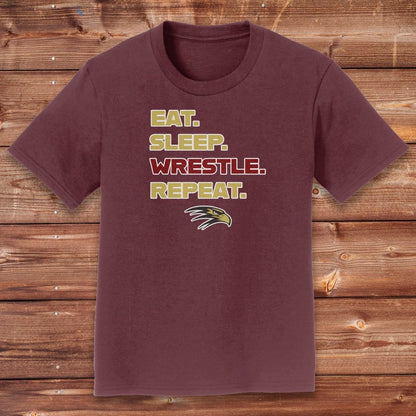Infinity Design Co Youth Clothing Youth  - Eat, Sleep, Wrestle, Repeat | FYW-002