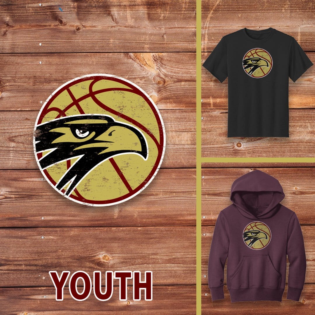 Infinity Design Co Youth Clothing Youth  - Falcons Basketball Distressed | FCS-017