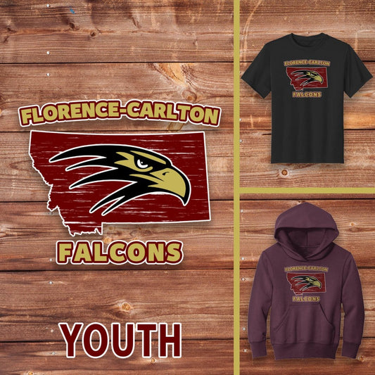 Infinity Design Co Youth Clothing Youth  - Falcons Distressed MT | FCS-003