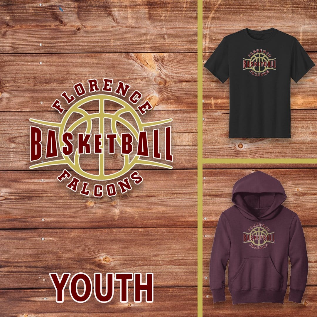 Infinity Design Co Youth Clothing Youth  - Florence Falcons Basketball | FCS-020