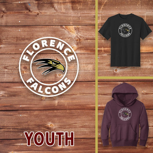 Infinity Design Co Youth Clothing Youth  - Florence Falcons Circle | FCS-011